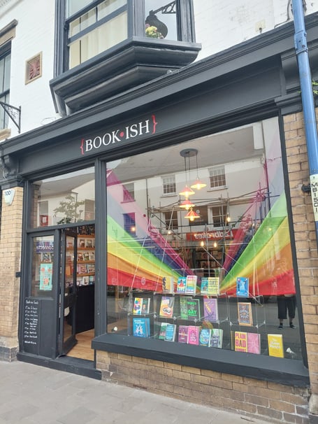 Book-ish Pride Display in Abergavenny