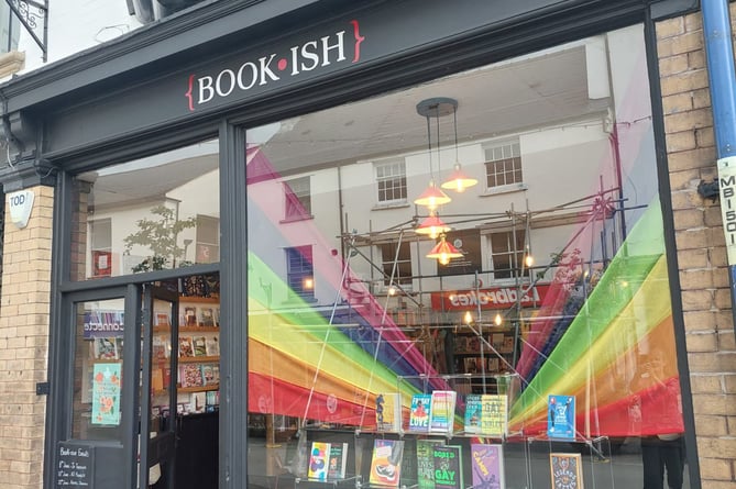 Book-ish Pride Display in Abergavenny