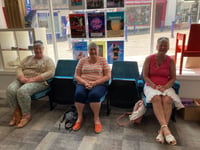 Former staff drop in for a sit down!