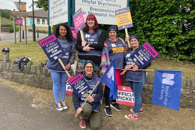 Nurse strike Brecon