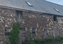 Idyllic barn in Llanellen has permission for conversion