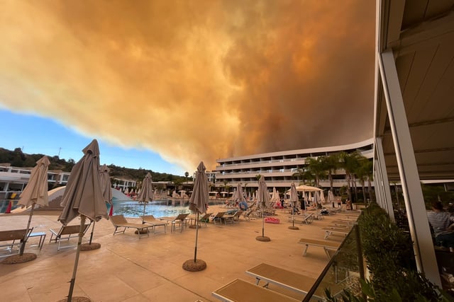 Drama as holidaying family escapes the Greek wildfires on Rhodes