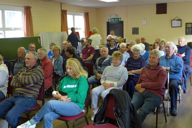 Residents met at Buckholt Hall in Monmouth to discuss the proposed traveller site at Manson Heights 