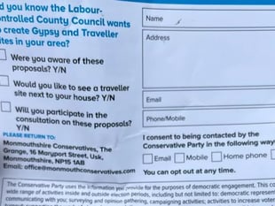 Police: No action over Monmouth MP's gypsy site leaflet