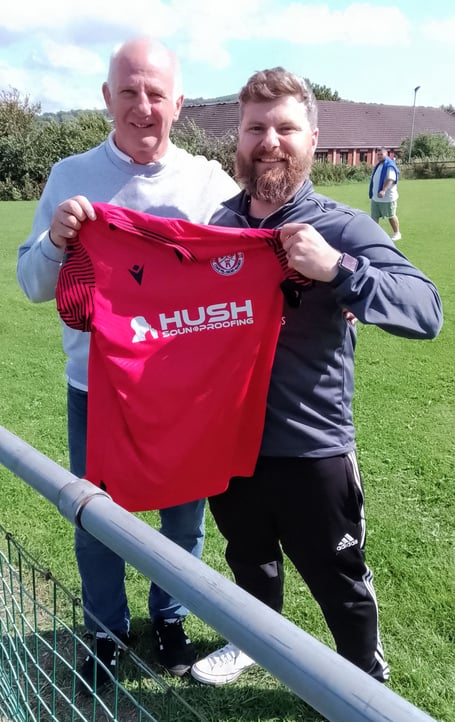 Mardy FC general manager Philip Hemmings with club chairman Chris Price