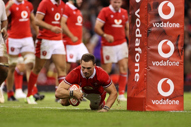 George North goes over for Wales