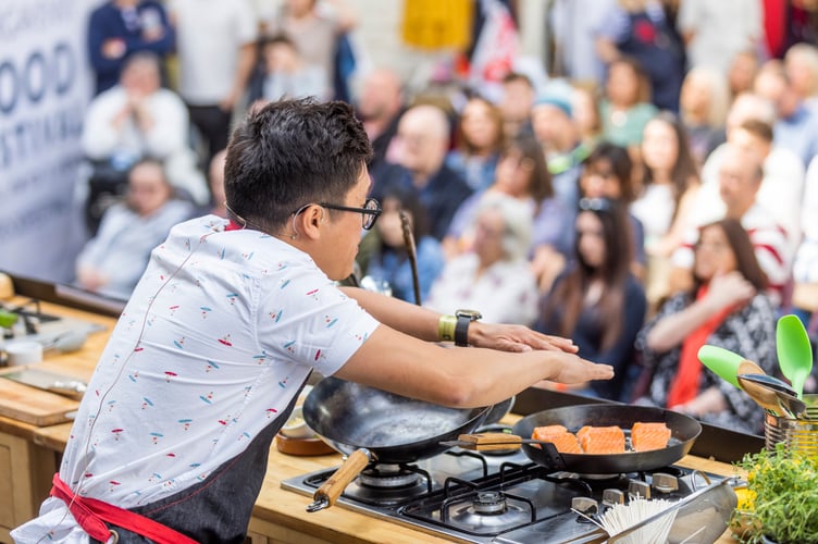 Jeremy Pang demonstration in Market Hall