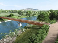 Preparations begin for new walking and cycling bridge over River Usk