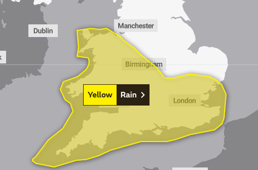 Met Office issues yellow weather warnings for end of week downpour 