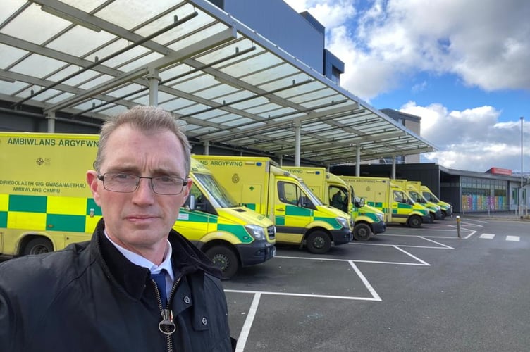 Ambulances at the grange