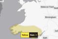 Abergavenny issued with yellow weather warning