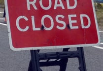 Old Hereford Road in Abergavenny closed