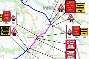 Llangattock road closure