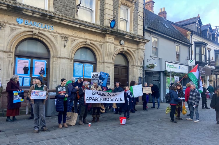 A rally showing support for Palestine was held in Abergavenny on December 16th.