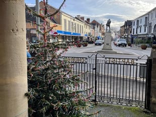 Families deliver peace Christmas  tree to MP
