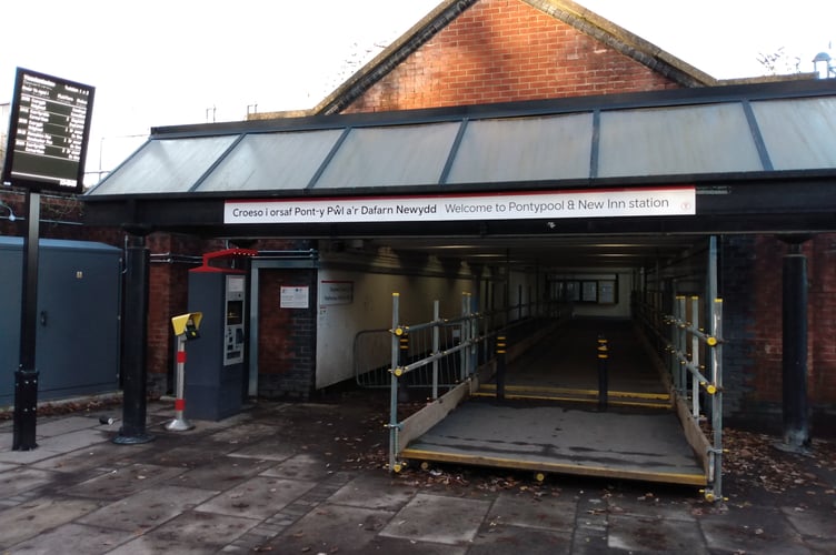 A huge new car park at New Inn Station on the Monmouthshire border is still unopened