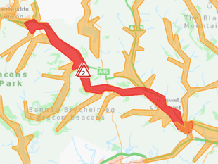 Flood warning for River Usk between Crick and Aber at Glangrwyney