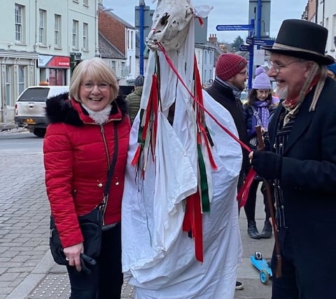 Ancient Welsh tradition of the Mari Lwyd makes its way through Aber