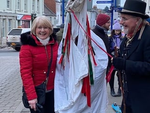 Ancient Welsh tradition of the Mari Lwyd makes its way through Aber