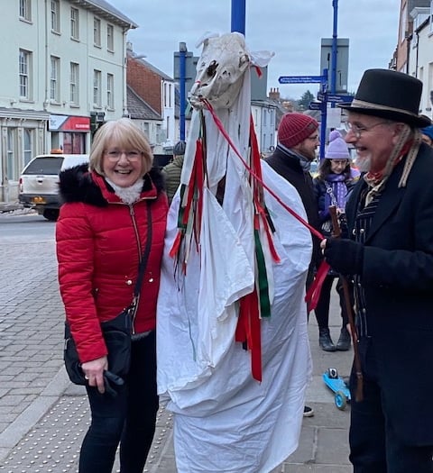 Ancient Welsh tradition of the Mari Lwyd makes its way through Aber