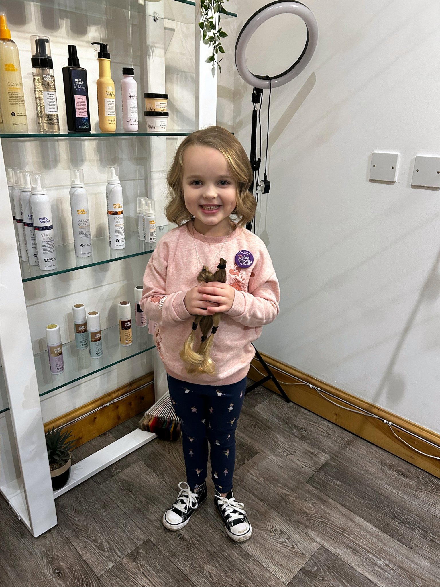 Plucky Maia Alys braves the chop for Little Princess charity
