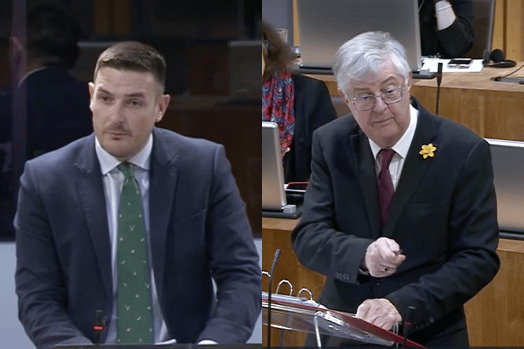 James Evans MS and First Minister Mark Drakeford