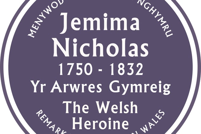 Jemima Nicholas is the latest 'Welsh Heroine' honoured by a purple plaque 