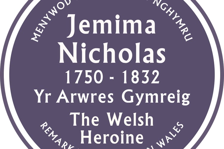 Jemima Nicholas is the latest 'Welsh Heroine' honoured by a purple plaque