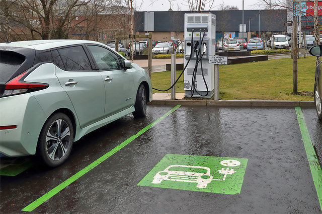 Car charge station plan for town store