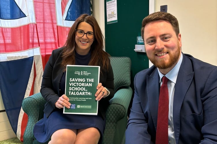 Fay Jones MP for Brecon and Radnorshire with Levelling Up Minister Jacob Young MP