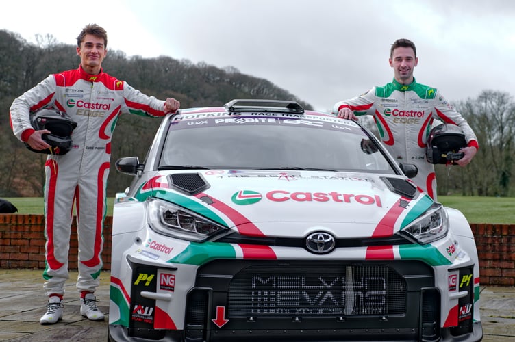 Chris Ingram (L) and Meirion Evans will spearhead Castrol Toyota teams British championship campaign with the new Yaris Rally 2 