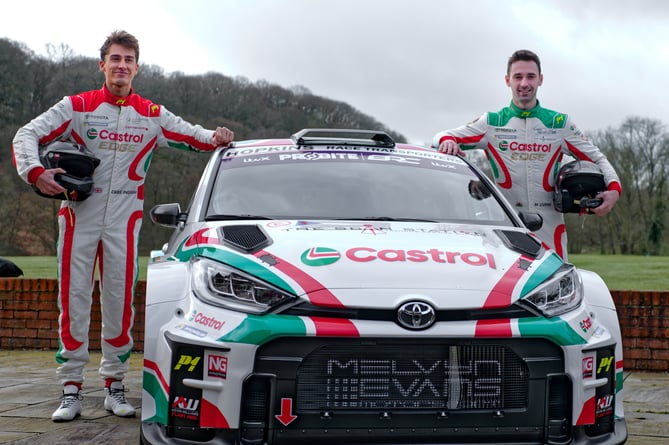 Chris Ingram (L) and Meirion Evans will spearhead Castrol Toyota teams British championship campaign with the new Yaris Rally 2 