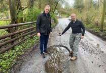 'Plague of potholes' turning rural road into accident risk
