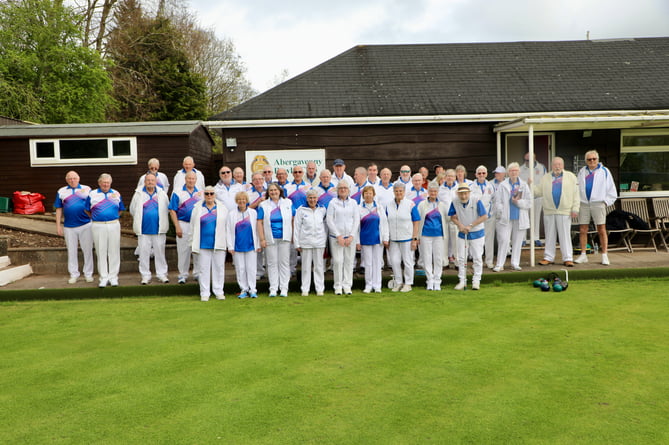 Members at the Abergavenny Bowls Club Open Day on Saturday