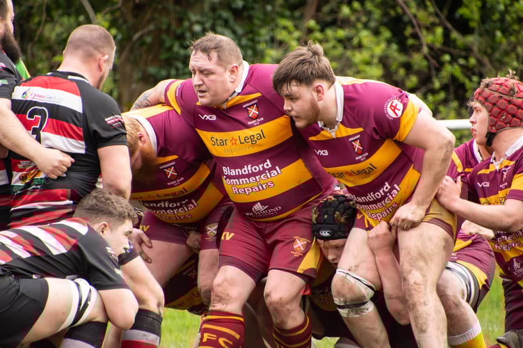 Scrum time for the Abergavenny front row