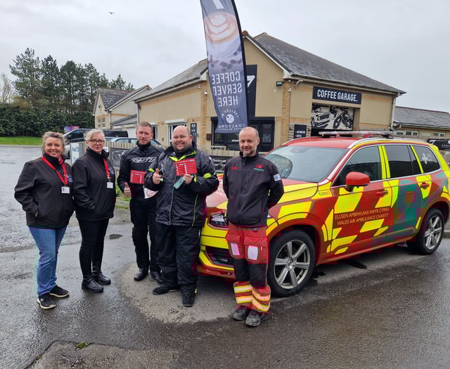 Round-Wales bike ride braves the rain to raise Air Ambulance cash