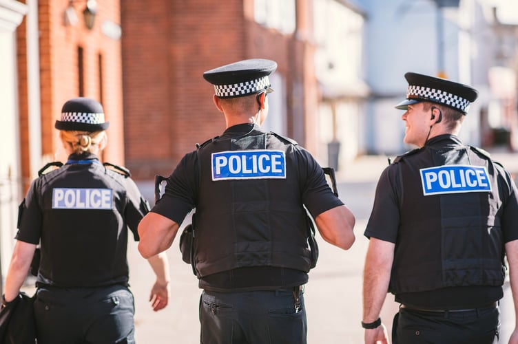 Police officers on the beat in the Devon and Cornwall Force area. Image: Devon and Cornwall OPCC