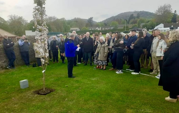 Abergavenny CC planted a tree in memory of club stalwart Ray Hamer
