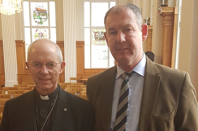 Justin Welby and Matt Johnson
