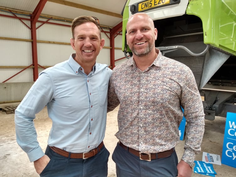 Alix Popham (left) and Rynard Landman attended the Welsh Conservatives general election campaign launch at Keeper\'s Lodge Farm, Llanishen, Monmouthshire.