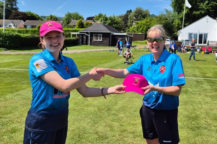 Rachel Harris was awarded her cap before the game with Sapphires 