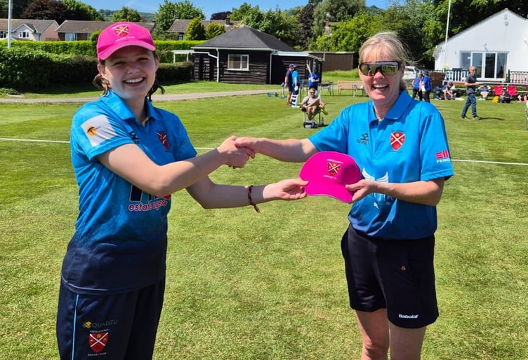 Rachel Harris was awarded her cap before the game with Sapphires