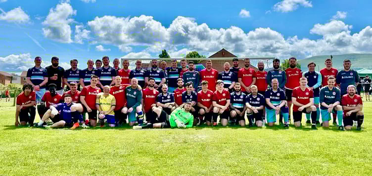 Mardy AFC's Past v present players at the fun day
