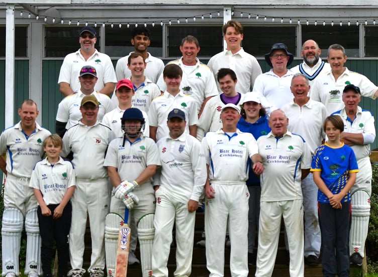 Glangrwyney players at the end of the 2023 season