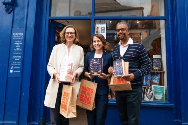 Liz Kendall with Catherine Fookes and Vaughan Gething