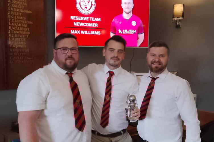 Max Williams won the Mardy 2nds Best Newcomer Award