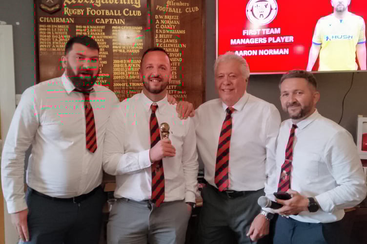 Managers' player of the year Aaron Norman