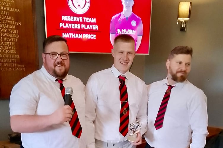 Mardy 2nds Players' Player and top scorer Nathan Price 
