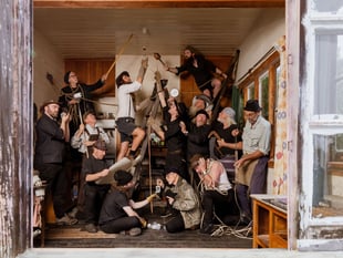 The Spooky Men's Chorale stop at Aber in UK Tour