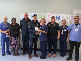 Abergavenny Armed Forces donate to Neville Hall Care and Cancer Units